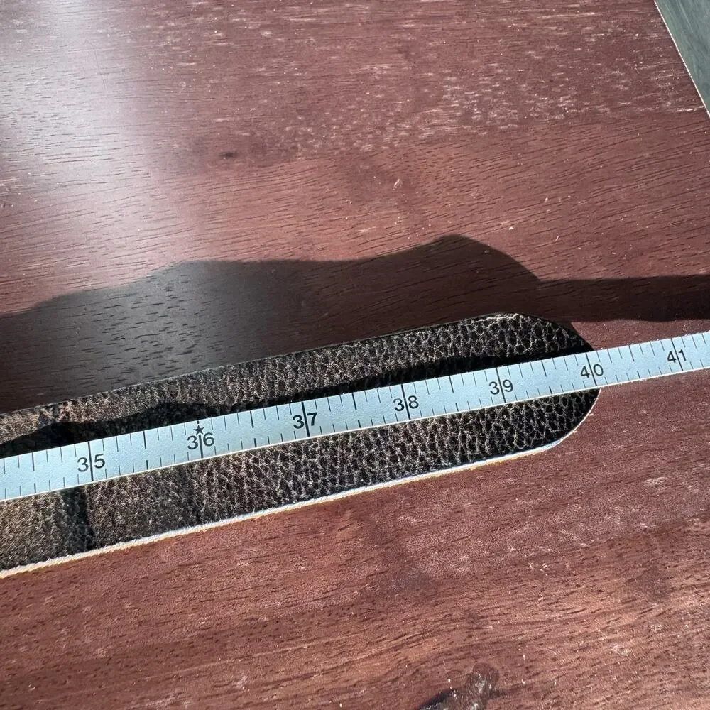 Timberland Genuine Leather Brown Belt Antique Brass Buckle Men’s Size 38
